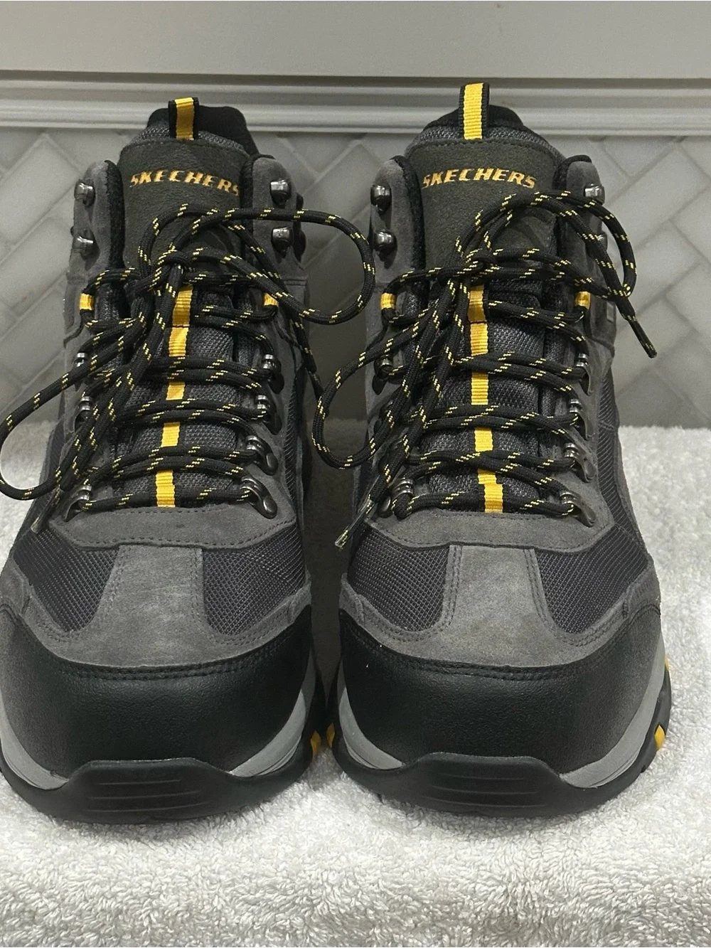 Skechers Mens Size 12 Trego Pacifico Hiking Boots Waterproof Relaxed Fit